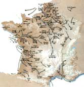 Carte des invasions vikings en France