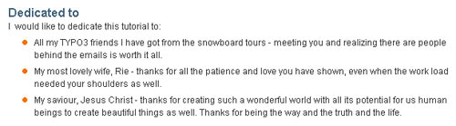 Kasper "dedicated to" text