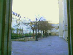 Vue du parc par la rue de Hesse