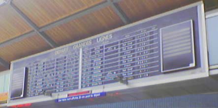 Panneau horaires gare saint lazare