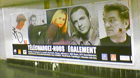 Pub pour le Téléchargement légal dans le métro
