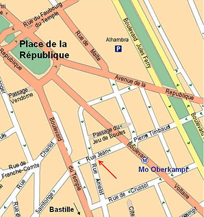 Plan du Temple d'Athéna du 11e arrondissement de Paris