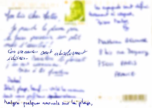 Carte postale idoine et narvalesque