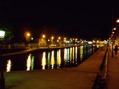 Canal Saint-Martin la nuit