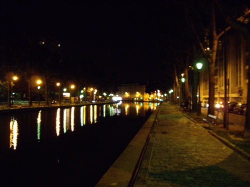 Canal Saint-Martin la nuit