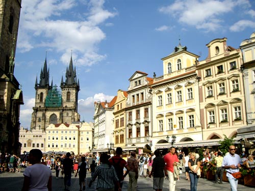 Place du centre-ville de Prague