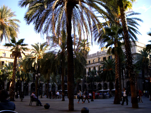Place Real à Barcelone