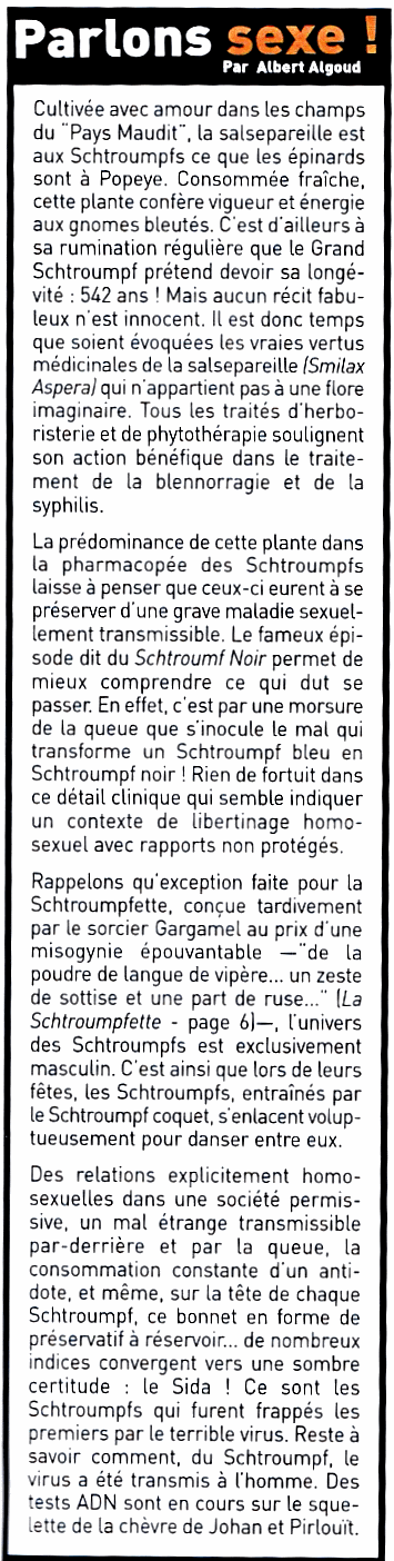 Parlons Sexe ! - Albert Algoud - Fluide Glacial N°378 - Décembre 2007