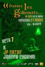 K, JP Nataf et Jeanne Cherhal au « Café de la Danse » K, JP Nataf et Jeanne Cherhal au « Café de la Danse »