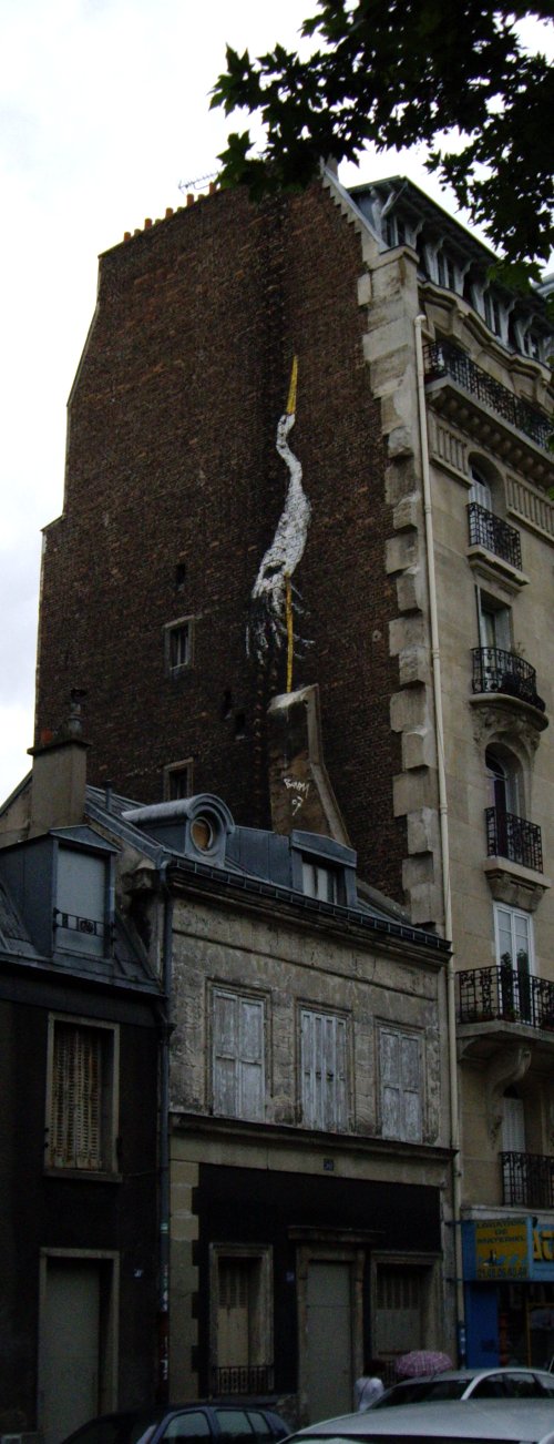 La cigogne du Boulevard Richard Lenoir