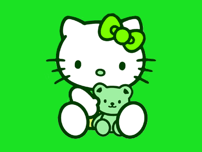 Hello Kitty verte