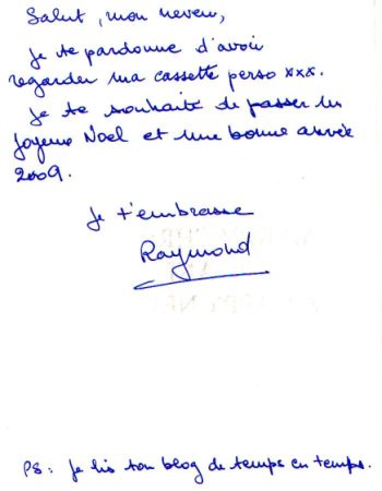 Carte de voeux de Raymond