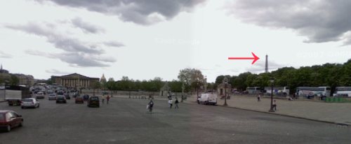 Vue de la Tour Eiffel de la Concorde