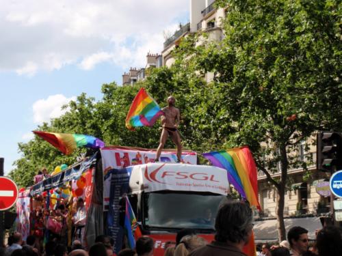 Le leader du char des sportifs - Gay Pride 2009