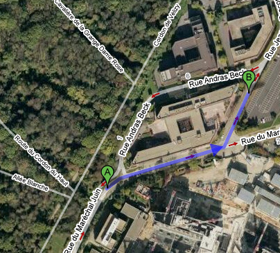 Parcours entre ancien et nouveau taf