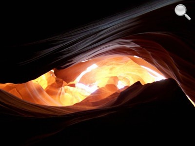 Upper Antelope Canyon - vue de la faille supérieure