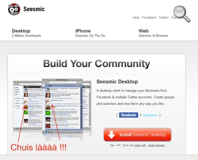 Capture d'écran Seesmic