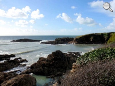Vue d'un sentier côtier du Pouldu