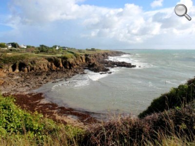 Vue d'un sentier côtier du Pouldu