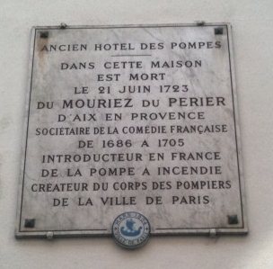 Plaque pour François du MOURIEZ du PERRIER (Dumouriez)