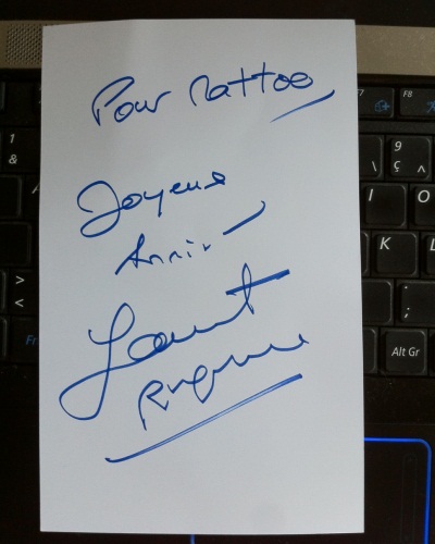 Autographe L. Ruquier