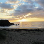 Coucher de soleil sur la plage de Bellangenet (Le Pouldu)