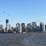 New York - Vue de la Skyline de Manhattan du ferry de Liberty Island