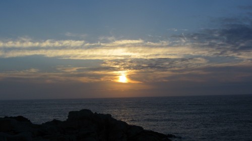 Soleil couchant sur l'Île d'Ouessant