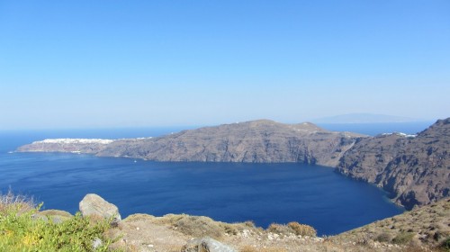 Vue du croissant nord de l'île de Santorin
