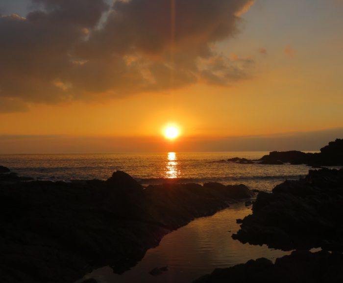 Coucher de soleil à la plage des Américans au Pouldu