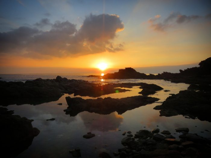 Coucher de soleil à la plage des Américans au Pouldu