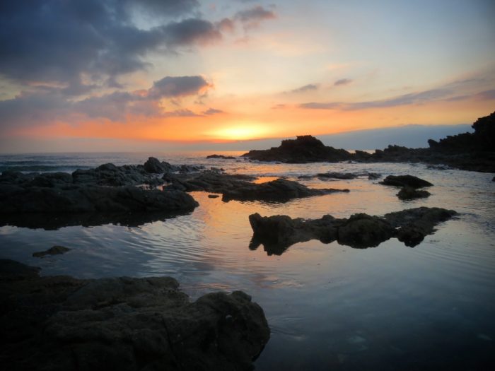 Coucher de soleil à la plage des Américans au Pouldu
